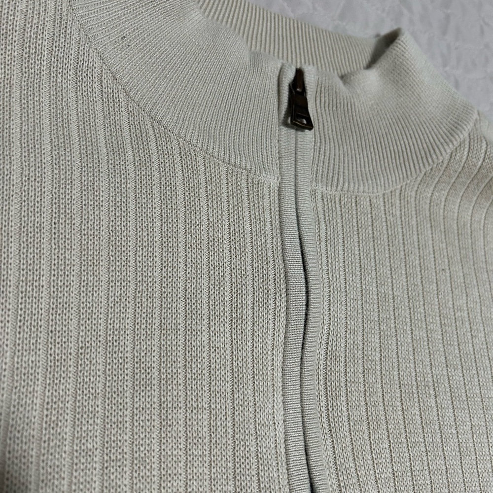 Cutter & Buck Beige Ribbed Sweater
